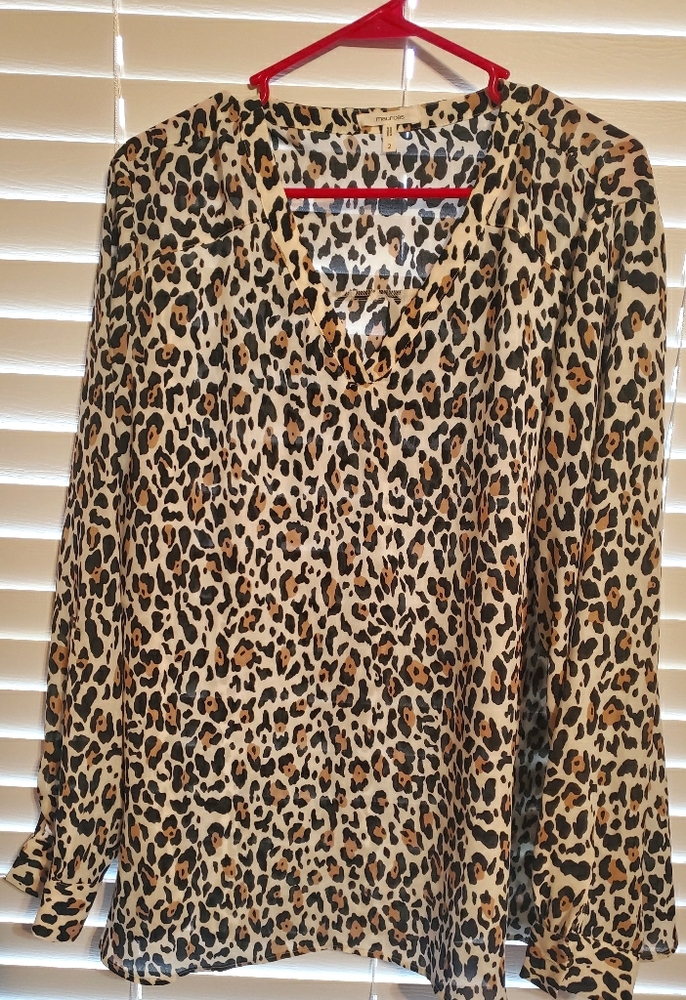 Leopard chiffon blouse
